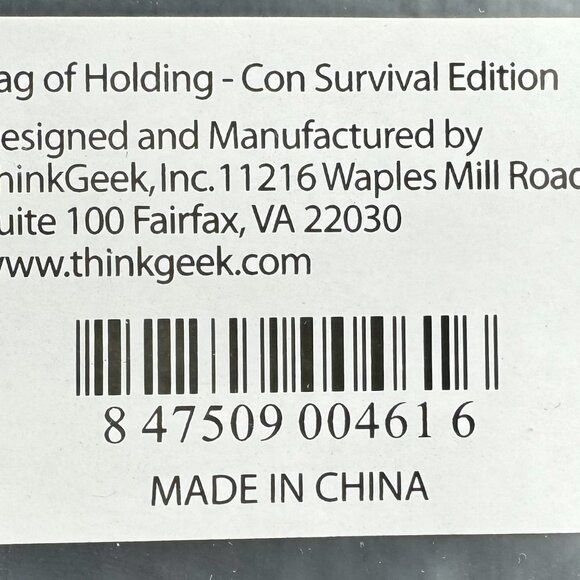 Thinkgeek Bag of Holding Con-Survival Edition Crossbody BRAND NEW Still sealed! - Picture 6 of 6